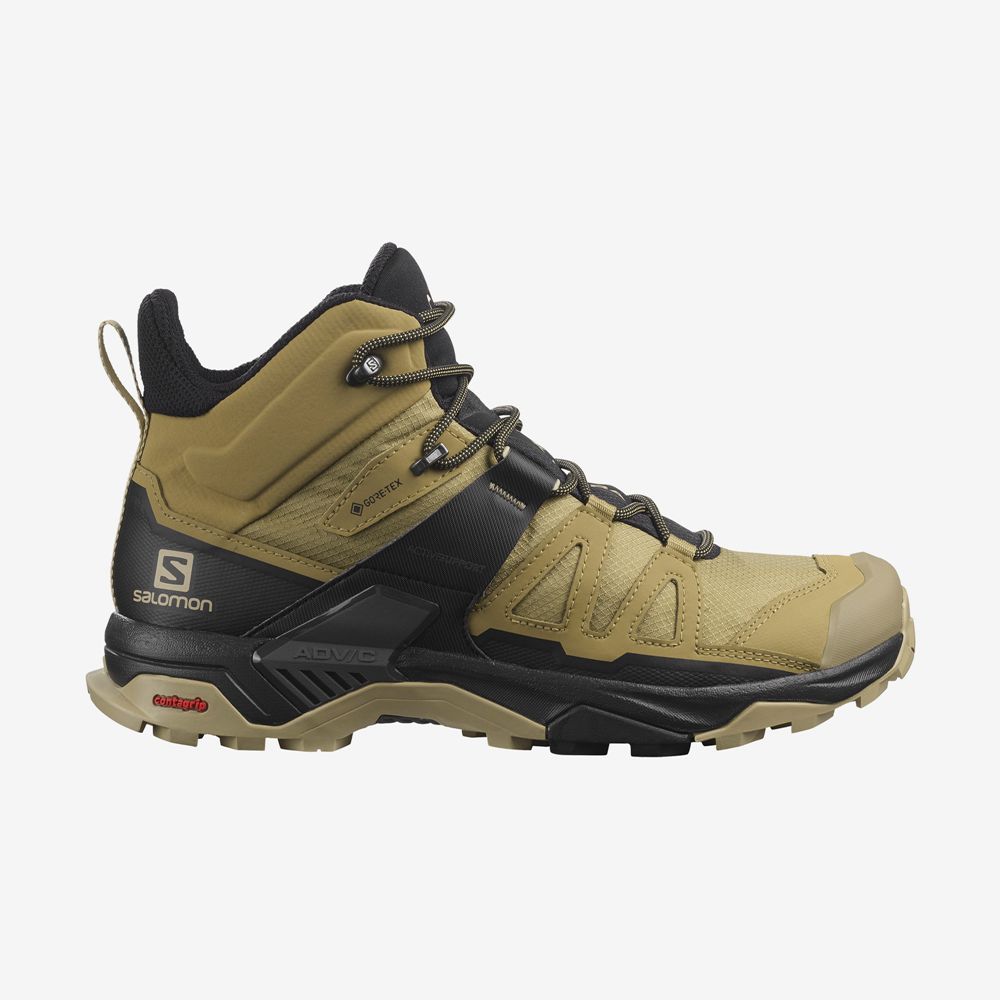 Salomon Israel X ULTRA 4 MID GORE-TEX - Mens Hiking Boots - Khaki (MGIZ-32694)